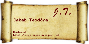 Jakab Teodóra névjegykártya